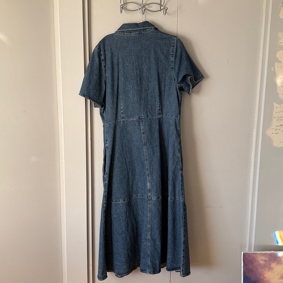 Banana Republic Blue Denim Midi Shirt Dress - Picture 3 of 7